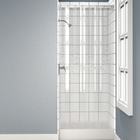 Zenna Home Medium Weight PEVA Shower Stall Liner, Clear LPSMKKL